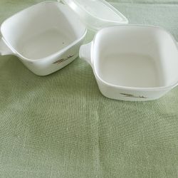 Corning Ware Wheat Pattern  22 Ounce Sauce Pans