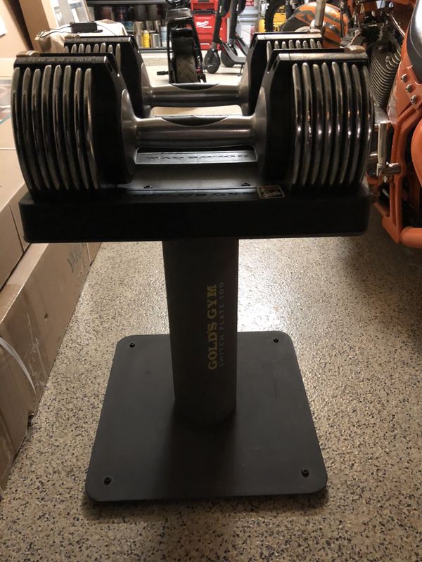 Golds Gym Adjustable dumbbells with stand for Sale in Gilbert, AZ OfferUp