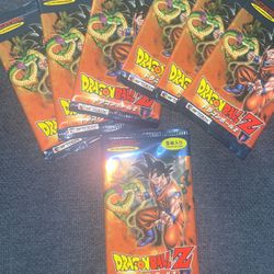  7 Packs Of Dragon Ball Z Japanese Artbox Series 1 Trading Card Pack - 5 Cards