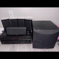 Yamaha - 5.1-Channel 4K Home Theater Speaker System with Powered Subwoofer and Bluetooth Streaming - Black