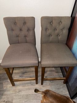Twin Tufted Bar Stools
