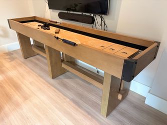 Indoor 9' shuffleboard, wood