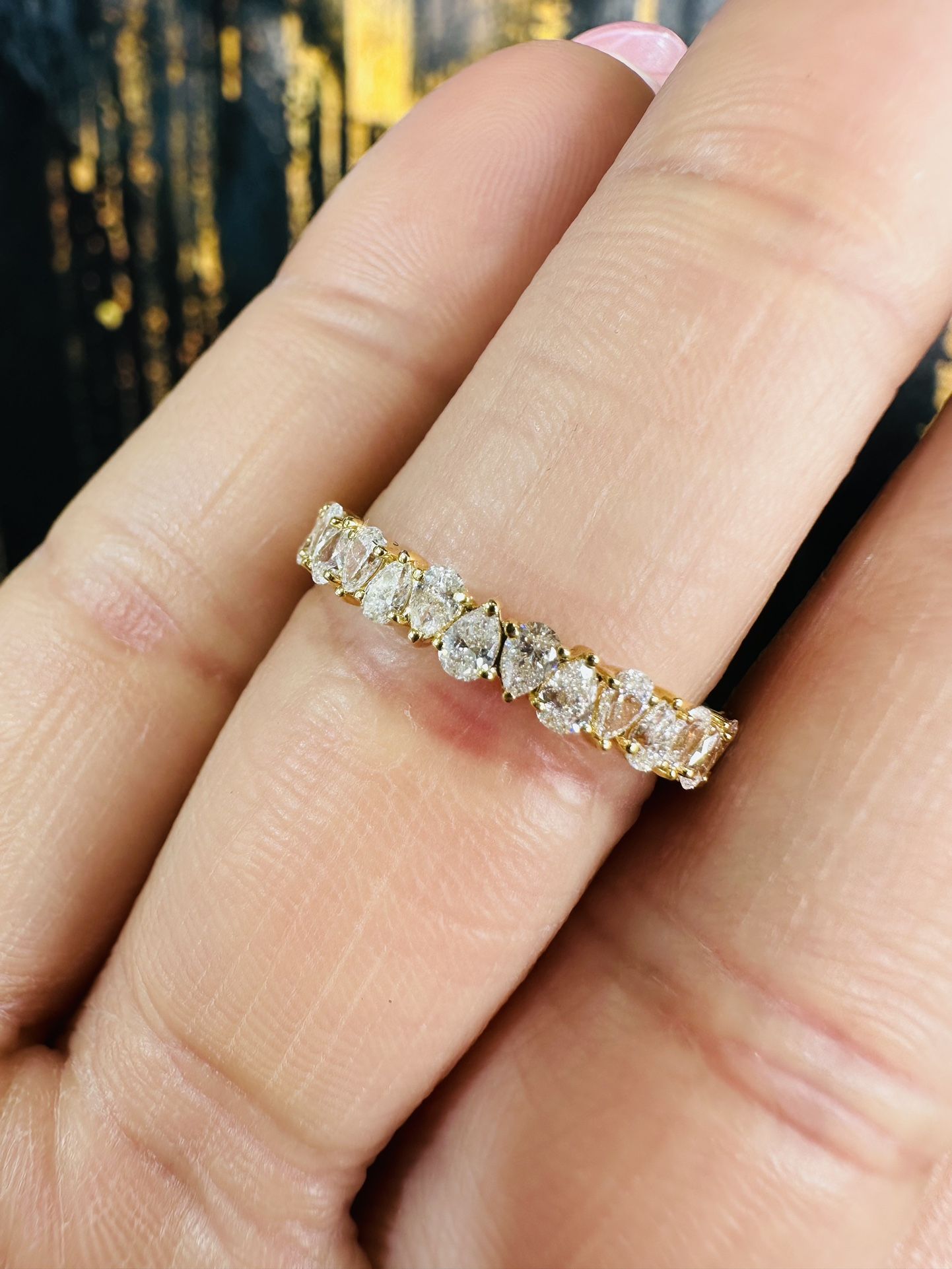 14k LAB Diamond Eternity Band 