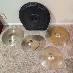 Sabian AA Cymbals and Premier Drum Hardware Set with Cases