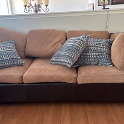 Brown Leather Couch 