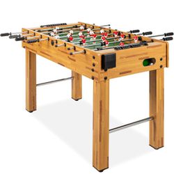 Foosball Table for Home, Game Room w/ 2 Balls, 2 Cup Holders