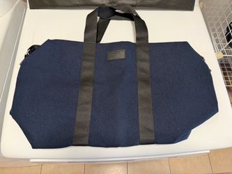 Navy Blue Canvas Duffle Bag Armani
