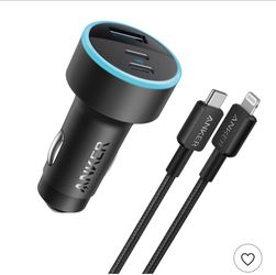 Anker Car Charger with USB-C to Lightning Cable