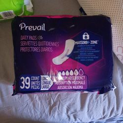 3 - Prevail Daily Pads  39 Count , Size Large 