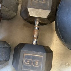 Single 90 Lb Dumbbell 