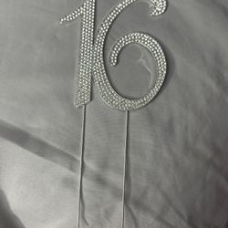 #16 Rhinestone/metal cake topper