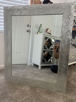 Silver Framed Mirror