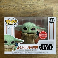 Grogu with Butterfly GameStop Exclusive, Funko pop