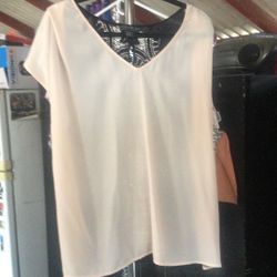 Forever 21 Baby Pink Airy Back Blouse