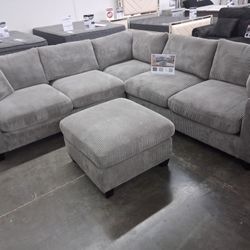 4pcs Sectional Sofa W/Ottoman