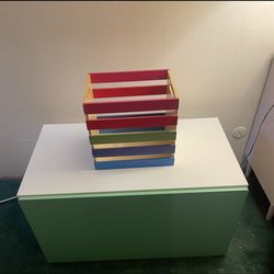 2 lcholdrens room storage containers