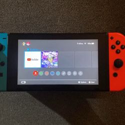 black red nintendo switch