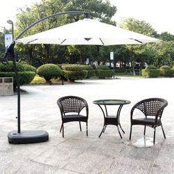 patio furniture coffee Table Set And Umbrella 