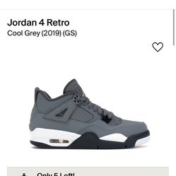 Jordan 4 Cool Grey (4y) 