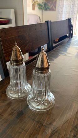 Glass salt and pepper shakers