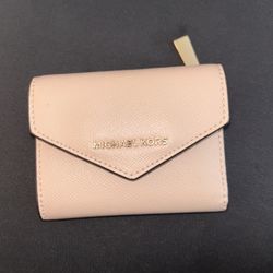 Michael Kors Pink Foldable Wallet with Coin Zipper