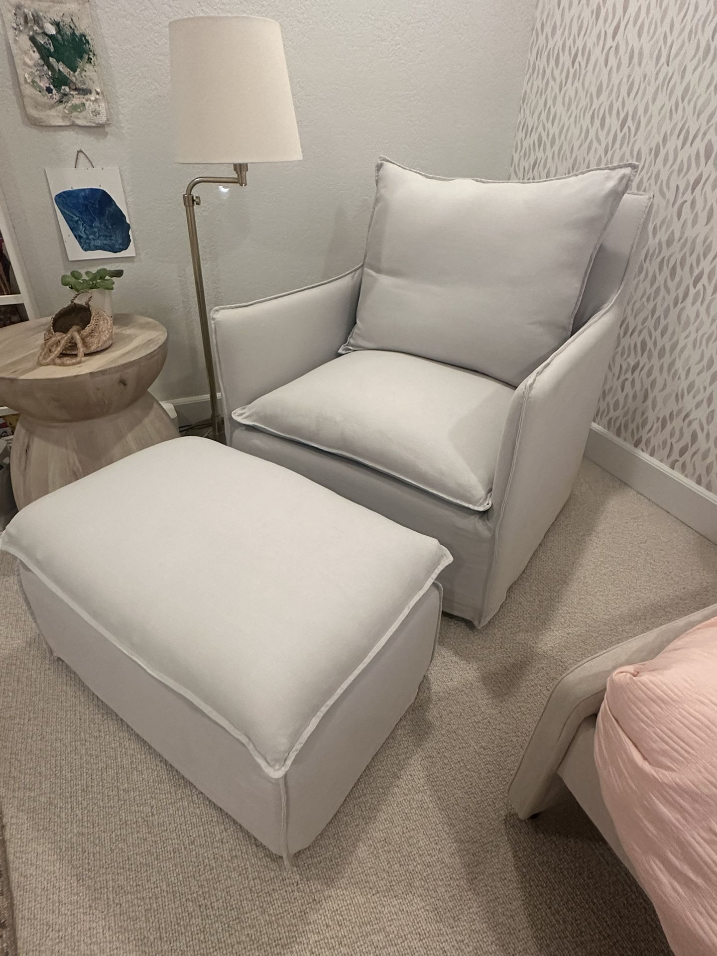 RH Modern Rocker Chair + Ottoman