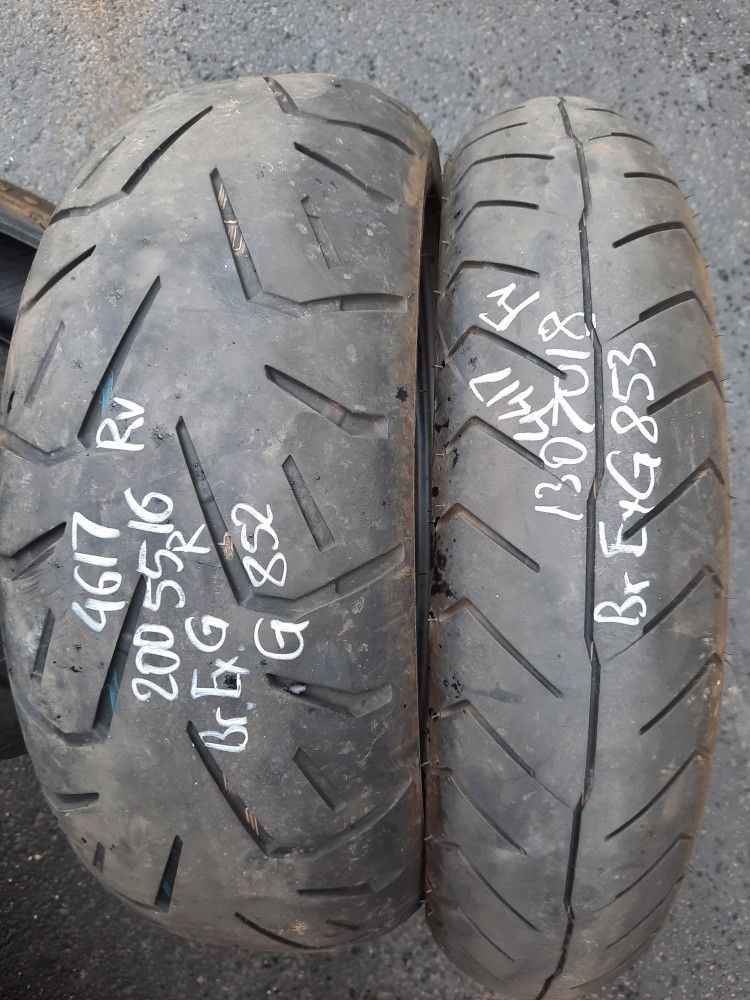F 130/70/18 R 200/55/16 Bridgestone Exedra G853 130/70R18 G852 200/55R16 Motorcycle Tires