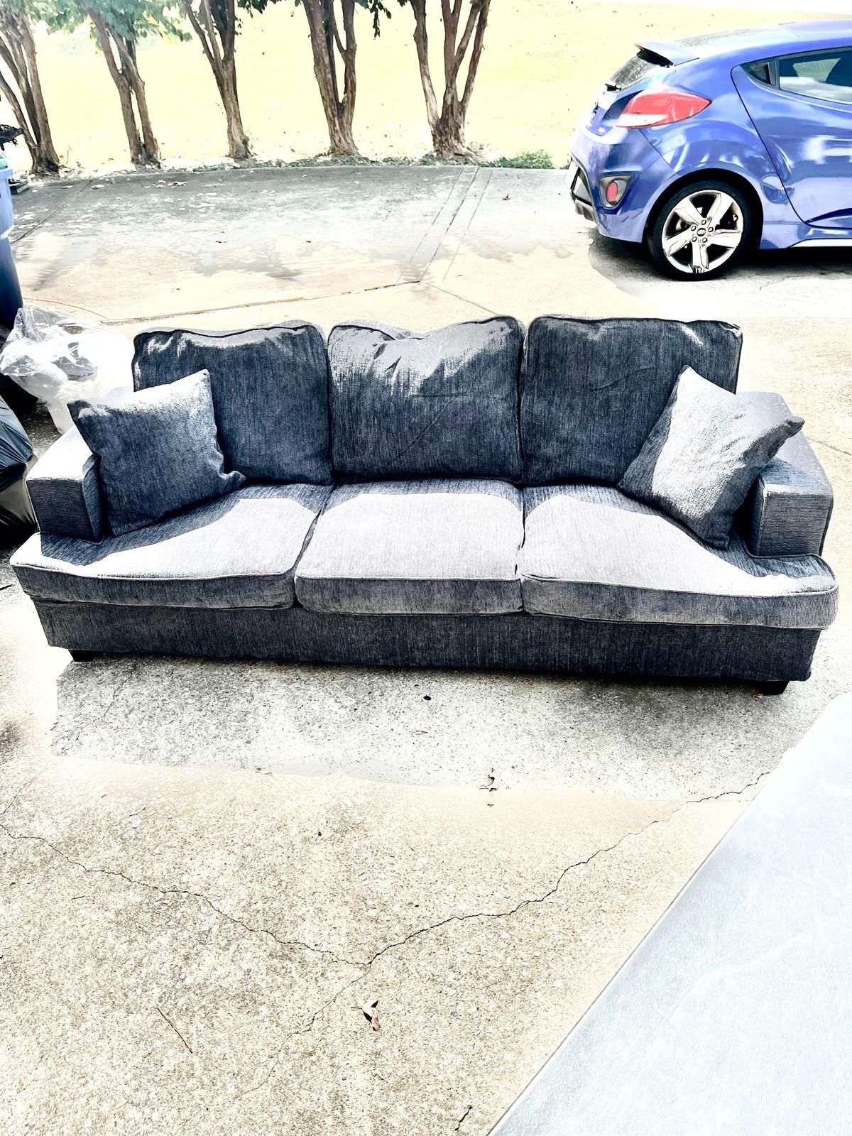 3 Seater Grayish Blue Sofa