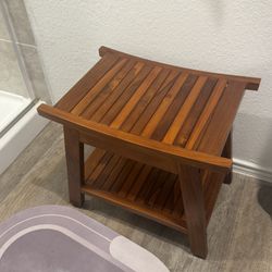 Shower Chair Bamboo Teak