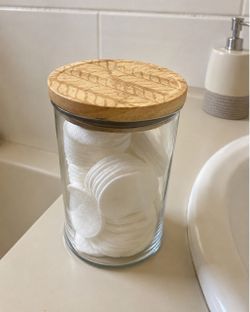 Glass Storage Jar with Wooden Lid