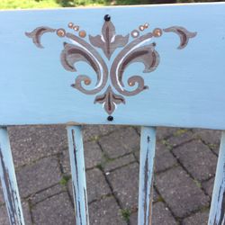 Shabby Chic Pale Blue Rocking Chair