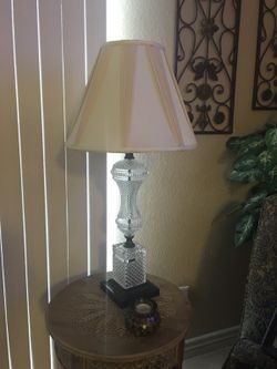 Crystal glass lamp. Vintage