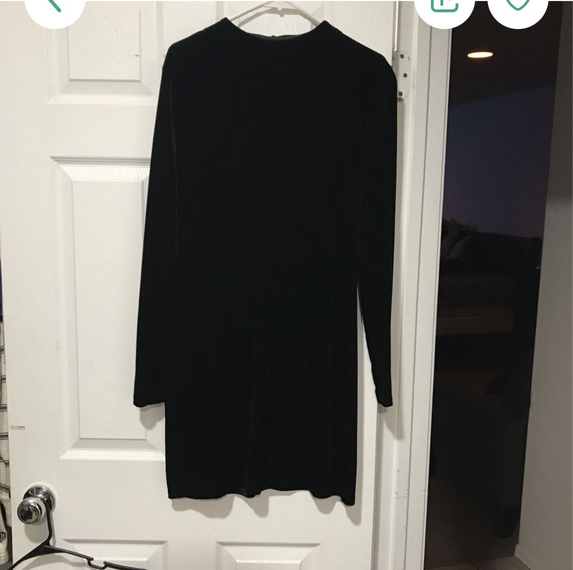 Large H & M Black Dress Velvet 