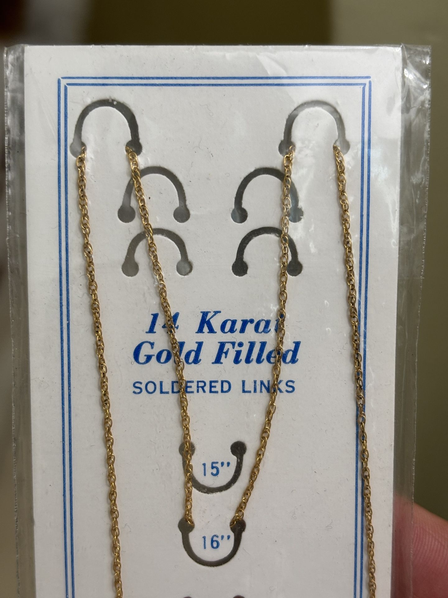 Vintage 14k gold filled necklace | 16in chain