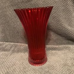 Bright Red Vase