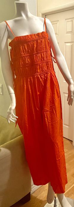 ASOS Bright Orange, Ankle, Wide Led, Jumpsuit