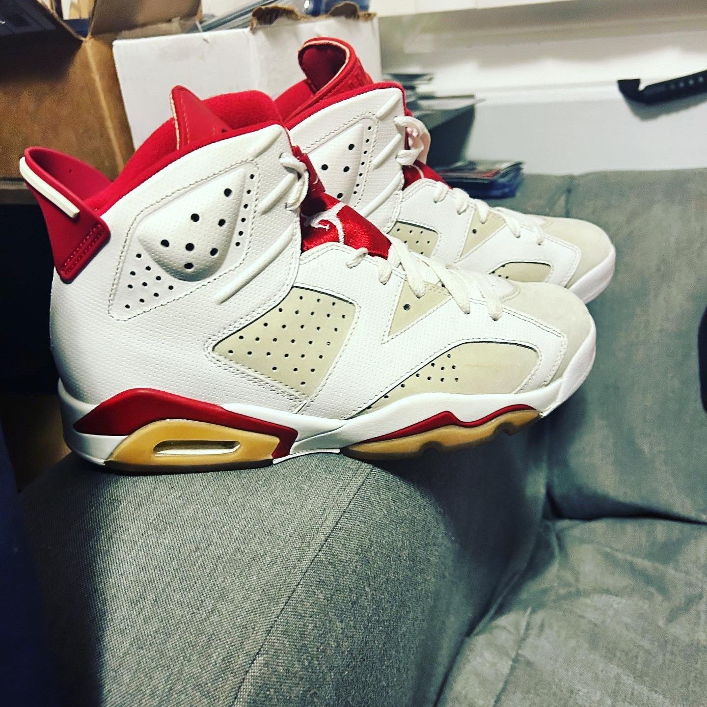 Nike Air Jordan 6 Retro Alternate Hare 2016 Size 9m 384664-113 