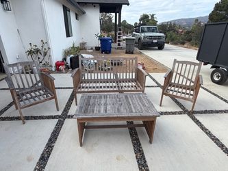 Outdoor Wood Patio Set No Cushions