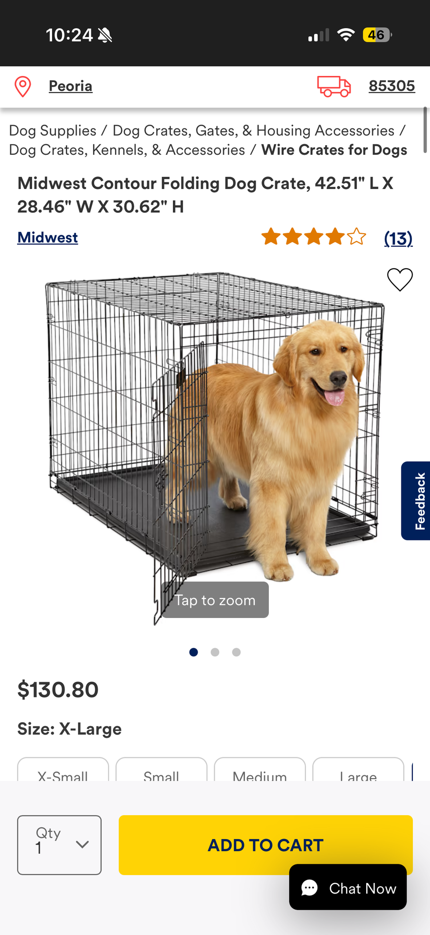 Midwest Folding Dog Crate L/XL
