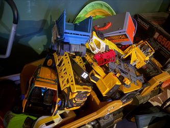 A bunch of toy cars
