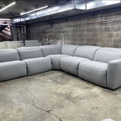 Delivery/Financing - Finson 5-piece Power Reclining Fabric Modular Sectional