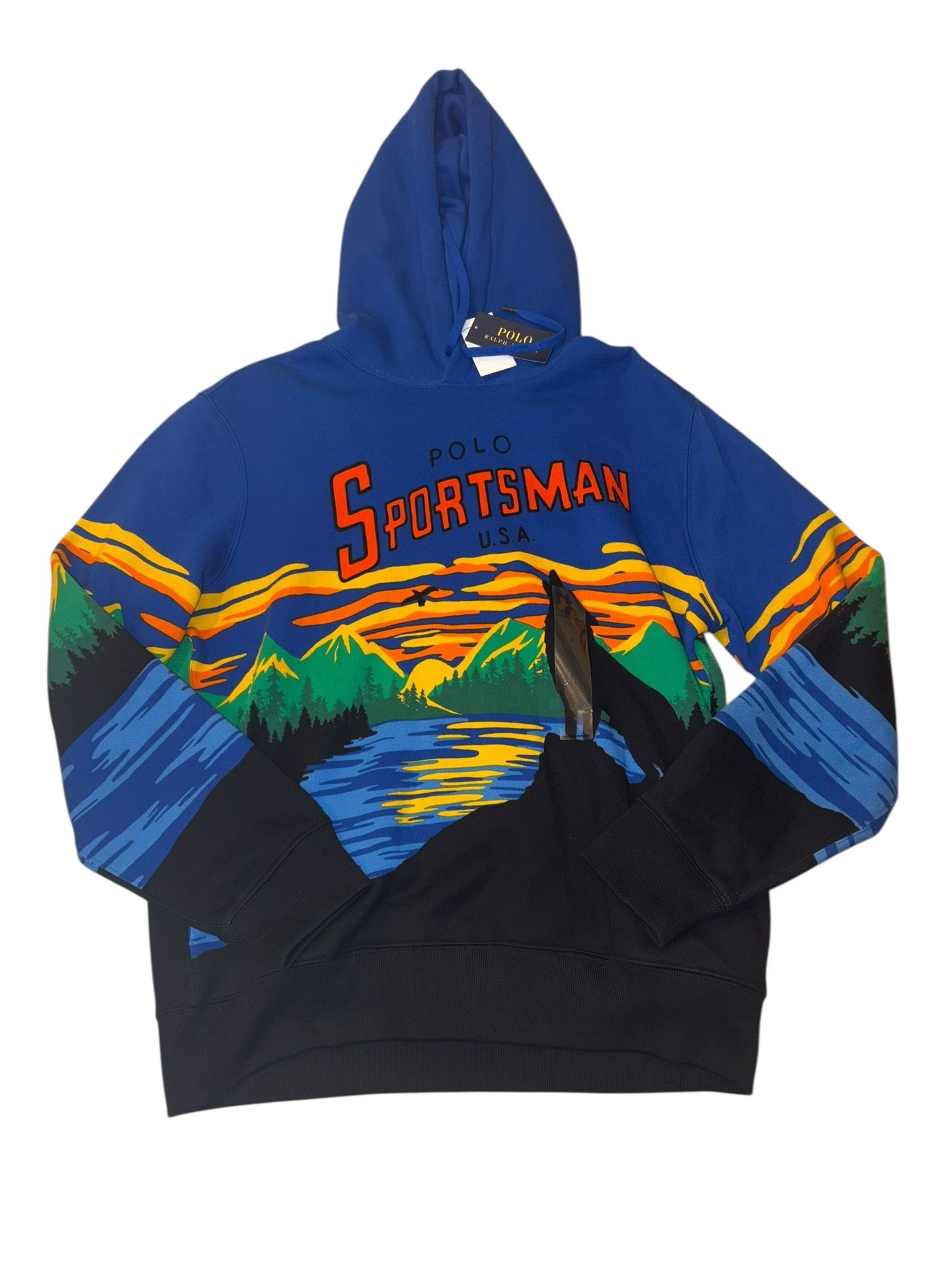 Polo Ralph Lauren Sportsman Mens L Blue Sweatshirt NWT 