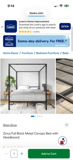 Black Canopy Bed Frame