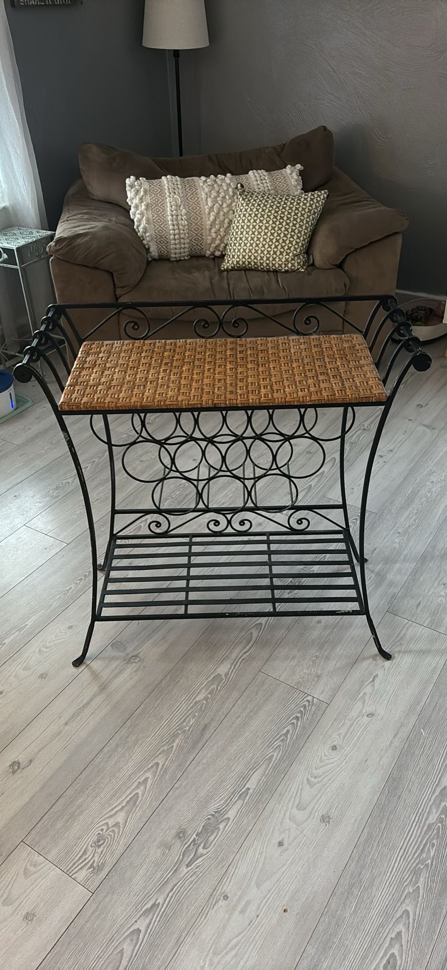 Bar Cart with Wine Rack