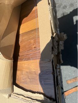 5 ft. L x 30 in. D Finished Engineered Walnut Butcher Block Desktop Countertop with Standard Edge new $99 firm Paramout