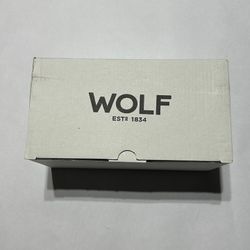WOLF 1834 Leather Skull Watch Roll 3 Watch Case Storage Organizer Box Black