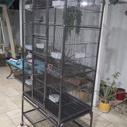 Jaula Negra Para Aves En Exelentes Condiciones Nueva 