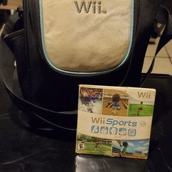 Nintendo Wii Travel Carry Bag & WiiSports Game 