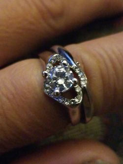 Women's designer wedding engagement promises ring size 10.0
