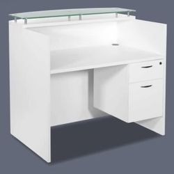 Reception Desk With Glass Top Office Furniture 